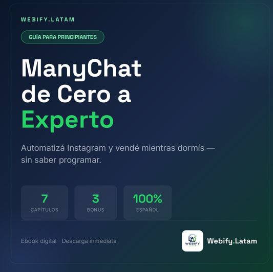 Portada del libro "Convierte tus Redes en Ventas" de WEBIFY LATAM, con diseño que muestra el título y elementos gráficos relacionados.